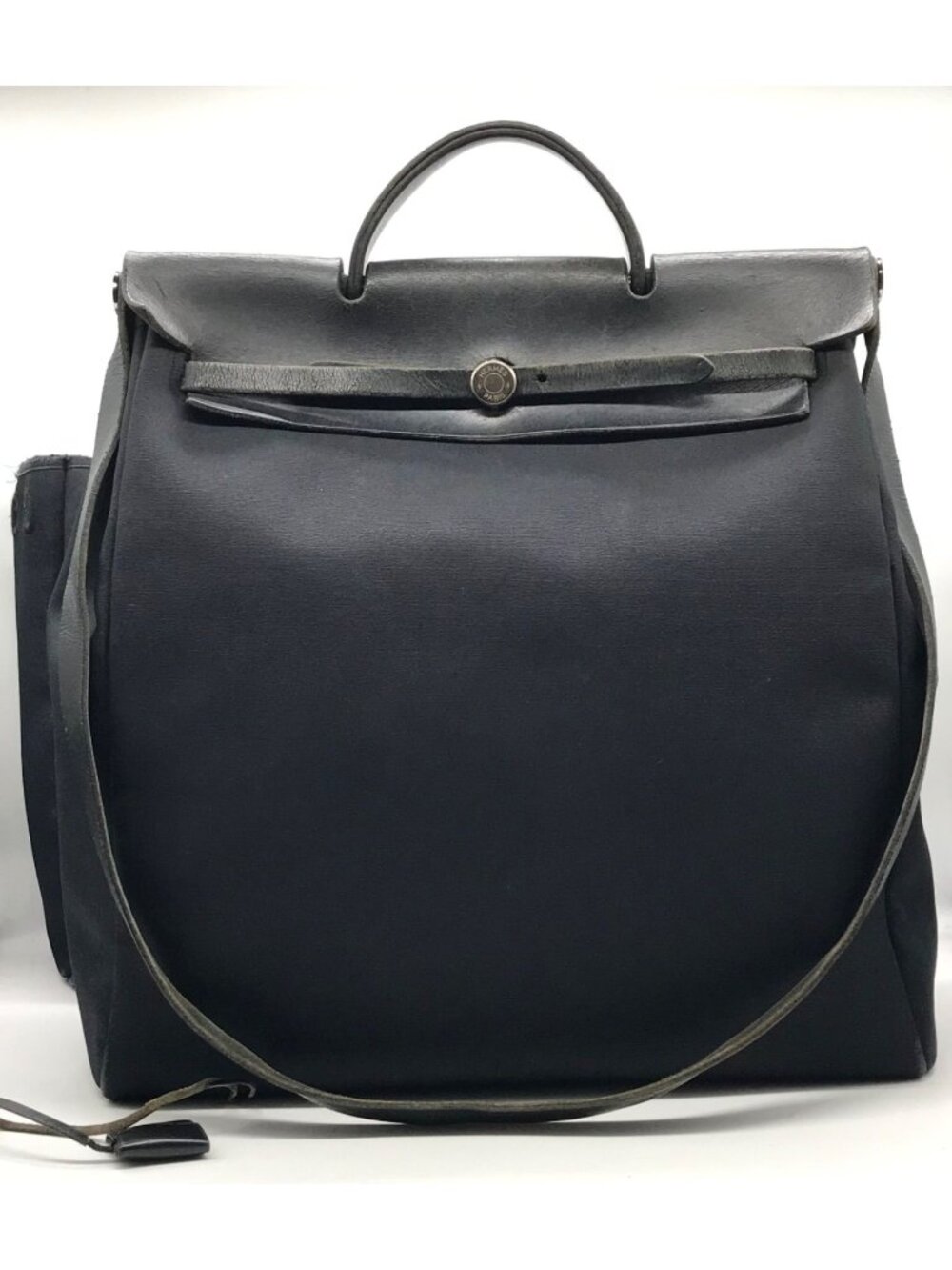 Hermes Herbag MM 2-Way Shoulder Bag Black Price Negotiation Welcome